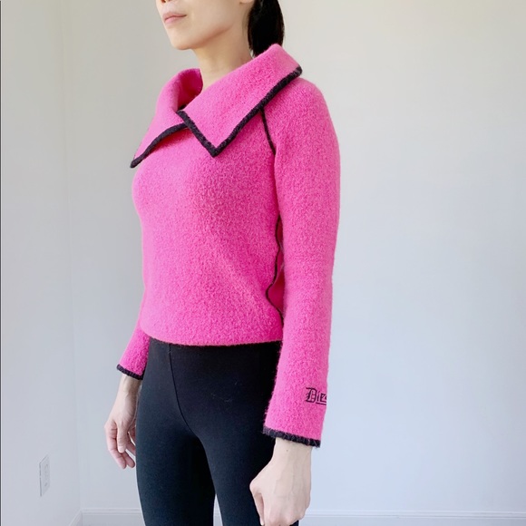 DIESEL HOT PINK Statement pullover sweater - Picture 5 of 8